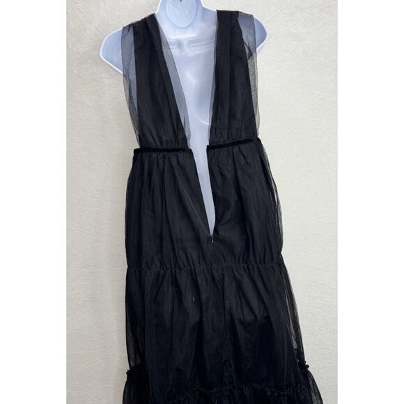 Forever 21 Women's Black Tulle Plunge Dress Size Small NWT - Picture 8 of 13